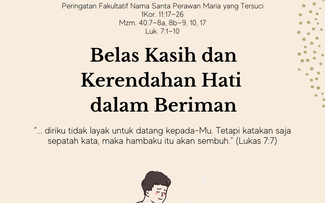 Belas Kasih dan Kerendahan Hati dalam Beriman