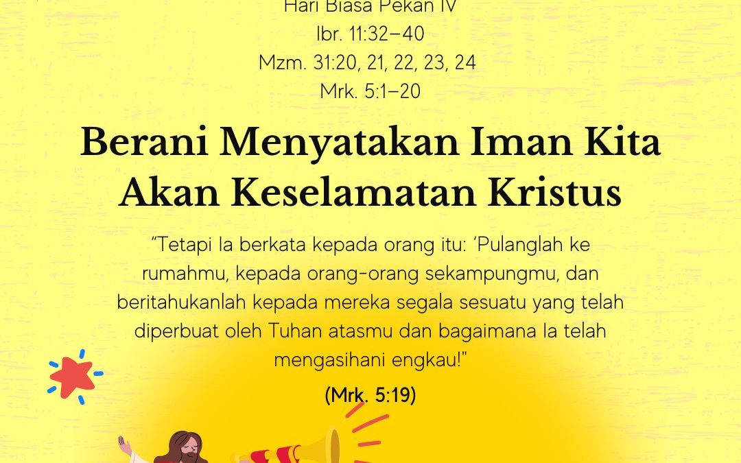 BERANI MENYATAKAN IMAN KITA AKAN KESELAMATAN KRISTUS