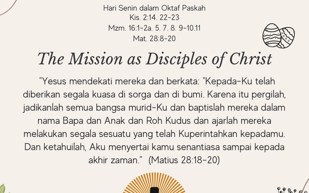 The Mission as Disciples of Christ